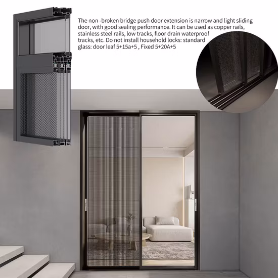 중국 공장 가격 이중 유리 알루미늄 프레임 슬라이드 하우스 문 및 판매용 Windows 알루미늄 미닫이 문