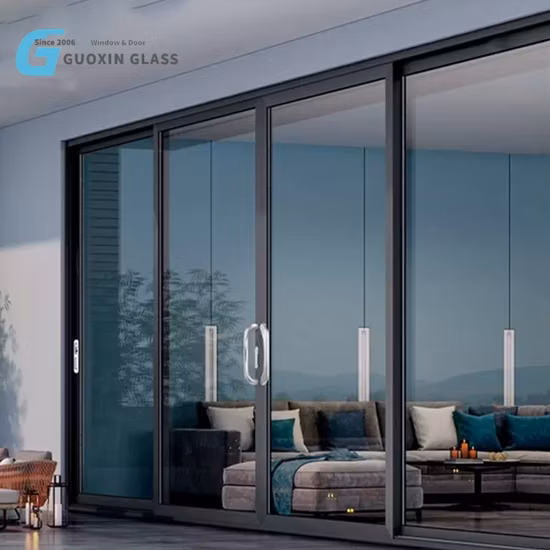 슬림 프레임 슬라이딩 유리 도어 알루미늄 슬라이딩 윈도우 및 도어 이중창